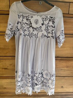 Anthropologie floral lace dress